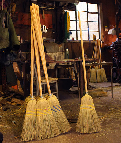 Photo of finished brooms